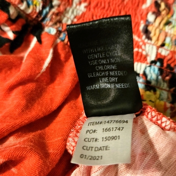 Torrid Babydoll Floral Shirt Stretch Top Capped Sleeve - Picture 8 of 8